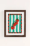 Urban Outfitters Theebouffants Moody Tomatoes Art Print In Walnut Wood Frame At