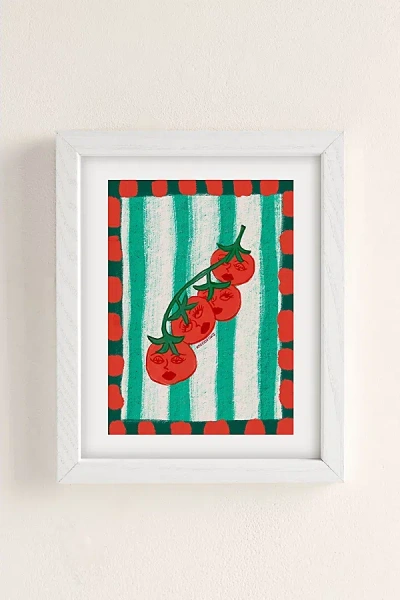 Urban Outfitters Theebouffants Moody Tomatoes Art Print In White Wood Frame At