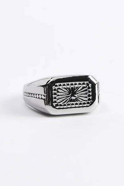 Urban Outfitters Theo Signet Ring In Silver, Men's At
