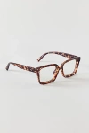 Urban Outfitters Thick Frame Blue Light Glasses In Brown, Women's At