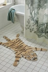 Urban Outfitters Tiger Bath Mat In Taupe At