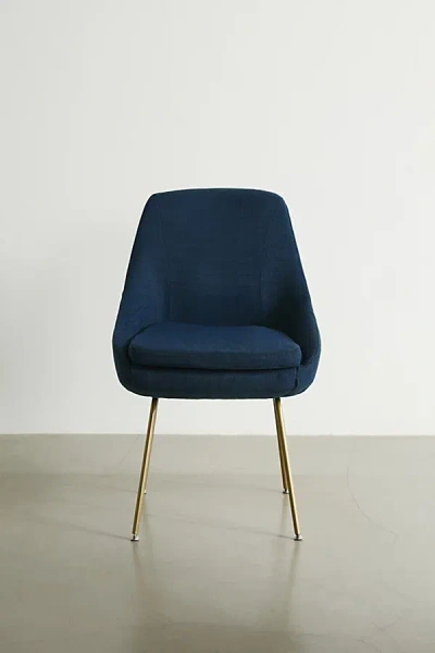 Urban Outfitters Tilly Woven Upholstered Dining Chair In Blue At