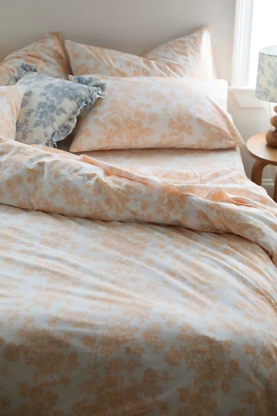 Urban Outfitters Toile Duvet Set In Peach At  In Black
