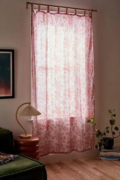 Urban Outfitters Toile Floral Window Panel In Purple At  In Multi