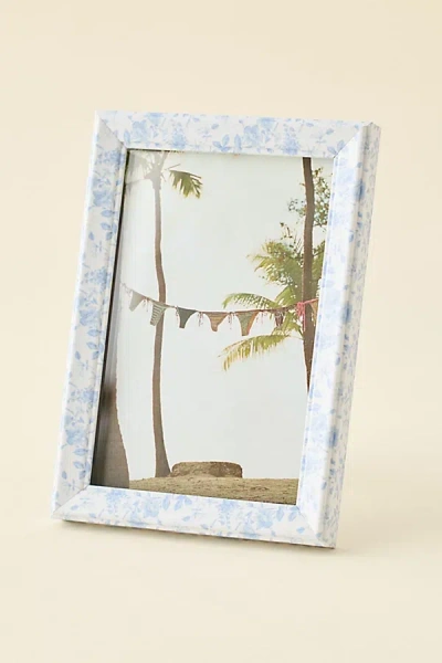 Urban Outfitters Toile Patterned 4" X 6" Picture Frame In Blue Toile At  In Multi