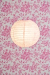 Urban Outfitters Toile Printed Round Paper Lantern Pendant Shade In Pink Combo At