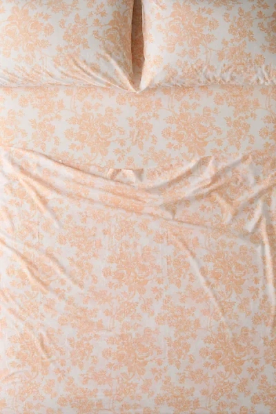 Urban Outfitters Toile Sheet Set In Peach Fuzz At