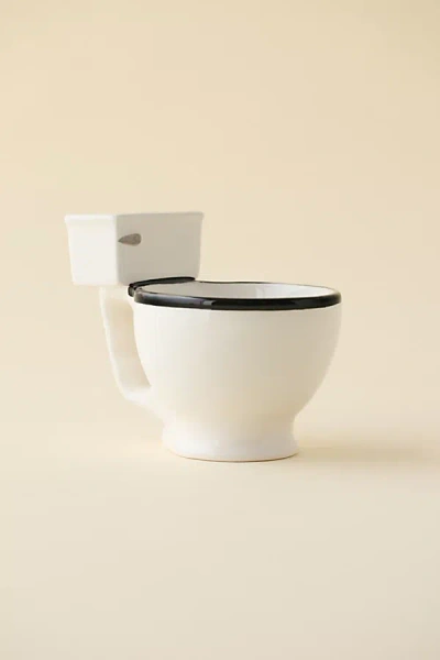 Urban Outfitters Toilet Shaped Ceramic Mug In Powder White At