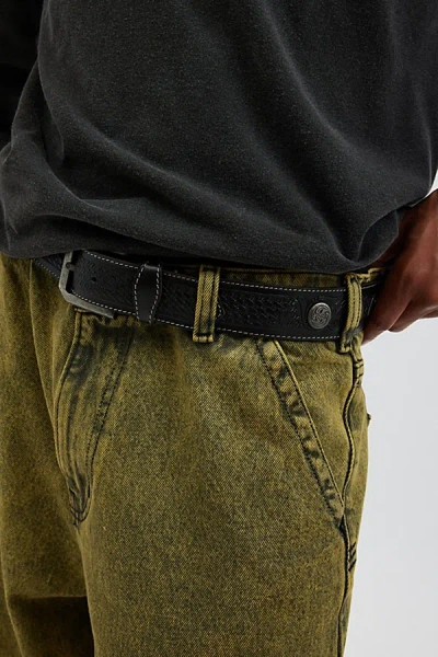 Urban Outfitters Tooled Western Belt In Black, Men's At