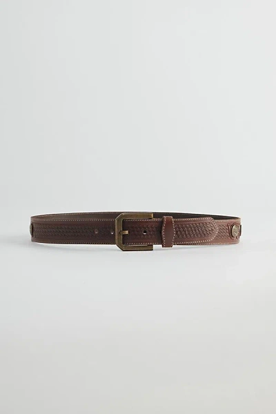 Urban Outfitters Tooled Western Belt In Brown, Men's At