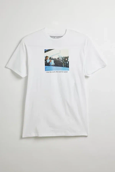 Urban Outfitters Top Gun Photo Graphic Tee In White, Men's At