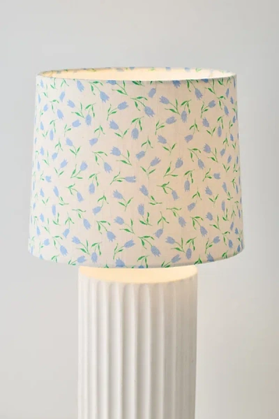 Urban Outfitters Tossed Tulip Drum Lamp Shade In Light Blue At  In White
