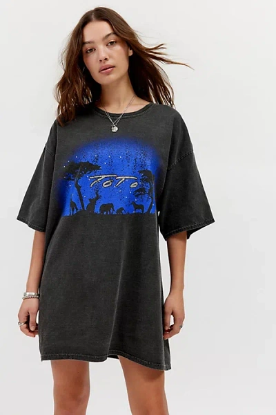 Urban Outfitters Toto Africa Washed T-shirt Dress In Black, Women's At