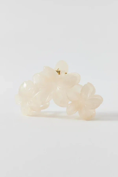 Urban Outfitters Triple Aria Flower Claw Clip In Ivory, Women's At  In Neutral