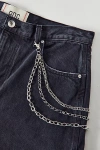 Urban Outfitters Triple Wallet Chain In Silver, Men's At  In Silver