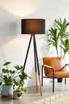 Urban Outfitters Tripod Floor Lamp In Black