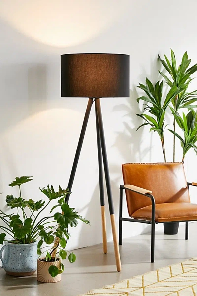 Urban Outfitters Tripod Floor Lamp In Black