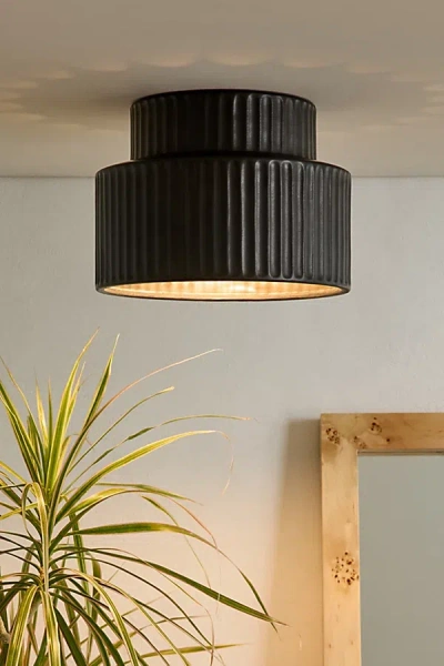 Urban Outfitters Tristan Flush Mount Light In Black At