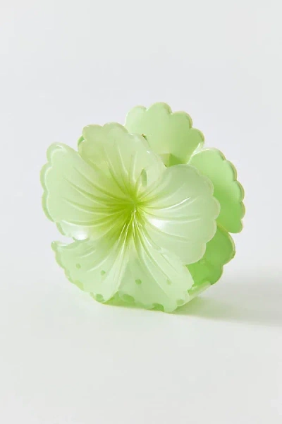 Urban Outfitters Tropical Hibiscus Flower Claw Clip In Lime, Women's At  In Green