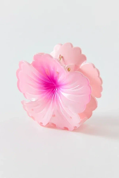 Urban Outfitters Tropical Hibiscus Flower Claw Clip In Pink, Women's At