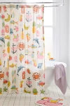 Urban Outfitters Tropical Vacay Icon Patterned Shower Curtain In Assorted At  In Assorted