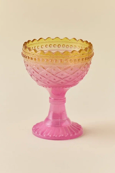 Urban Outfitters Tropicana Ombre Glass Goblet In Pink At