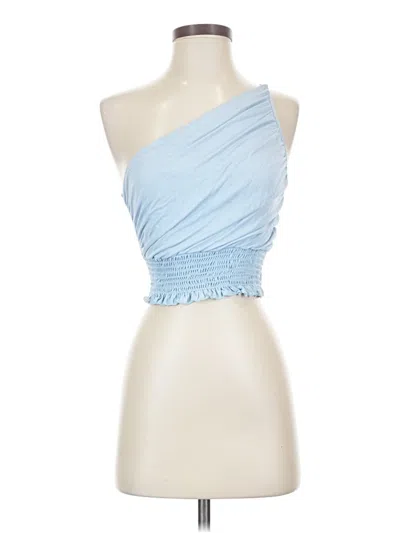 Pre-owned Urban Outfitters Tube Top Blue One Shoulder Neckline Tops