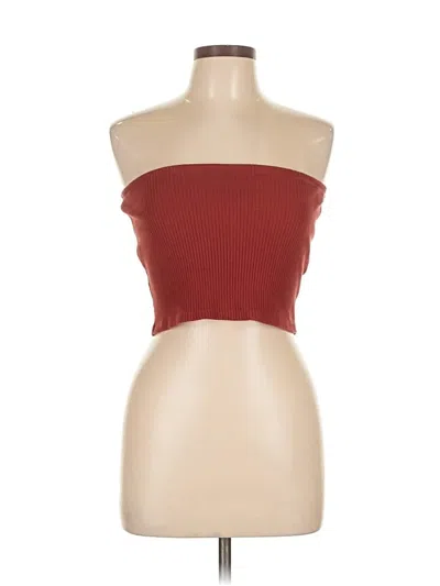 Pre-owned Urban Outfitters Tube Top Brown Strapless Neckline Tops