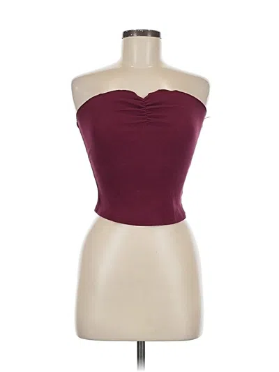 Pre-owned Urban Outfitters Tube Top Burgundy Strapless Neckline Tops