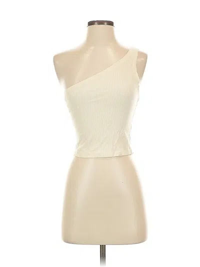 Pre-owned Urban Outfitters Tube Top Ivory One Shoulder Neckline Tops In White