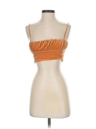 Pre-owned Urban Outfitters Tube Top Orange Strapless Neckline Tops