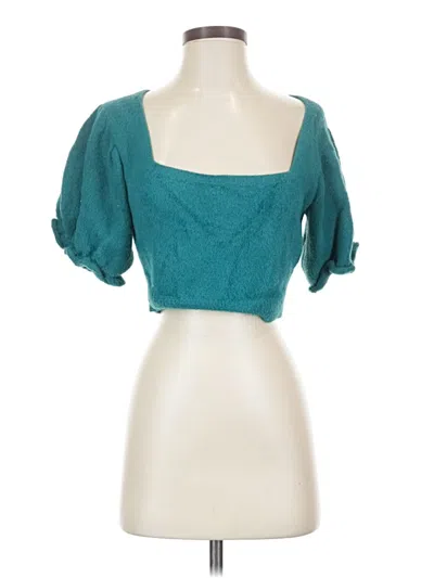 Pre-owned Urban Outfitters Tube Top Teal Square Neckline Tops