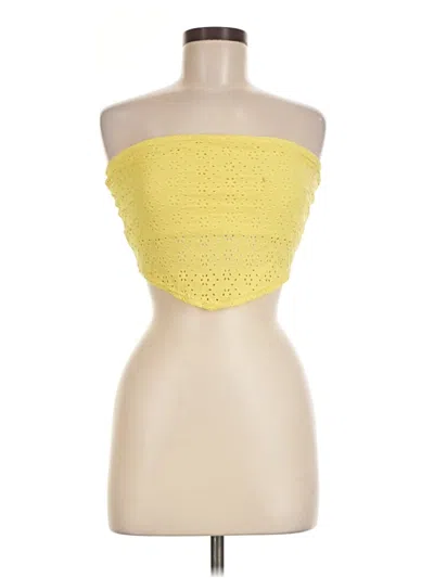 Pre-owned Urban Outfitters Tube Top Yellow Strapless Neckline Tops