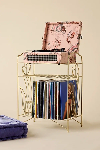 Urban Outfitters Tulip Metal Vinyl Storage Rack In Gold At  In Multi