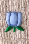 Urban Outfitters Tulip Shape Satin Throw Pillow In Blue At