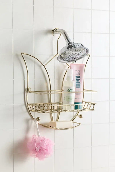 Urban Outfitters Tulip Shape Shower Caddy In Gold At