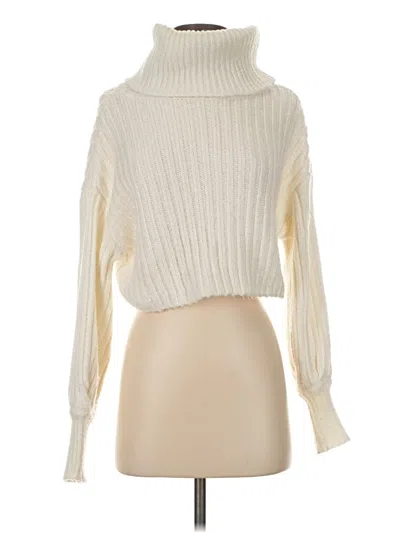Pre-owned Urban Outfitters Turtleneck Sweater In White