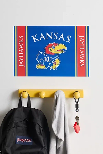 Urban Outfitters University Of Kansas Jayhawks Poster At  In Blue