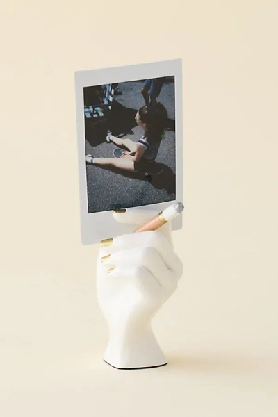 Urban Outfitters Uo Hand Resin Photo Stand In White At  In Multi