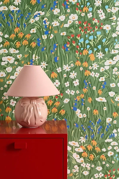 Urban Outfitters Uo Home Anette Removable Wallpaper In Green At