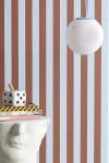 Urban Outfitters Uo Home Cabana Stripe Butter Removable Wallpaper In Blue At