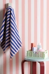 Urban Outfitters Uo Home Cabana Stripe Butter Removable Wallpaper In Pink At