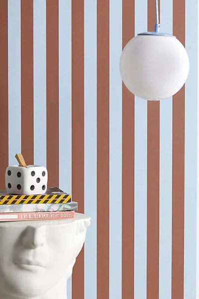 Urban Outfitters Uo Home Cabana Stripe Pale Removable Wallpaper In Assorted At  In Blue