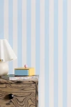 Urban Outfitters Uo Home Cabana Striped Removable Wallpaper In Light Blue At