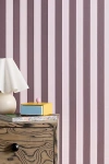 Urban Outfitters Uo Home Cabana Striped Removable Wallpaper In Rose At  In Burgundy