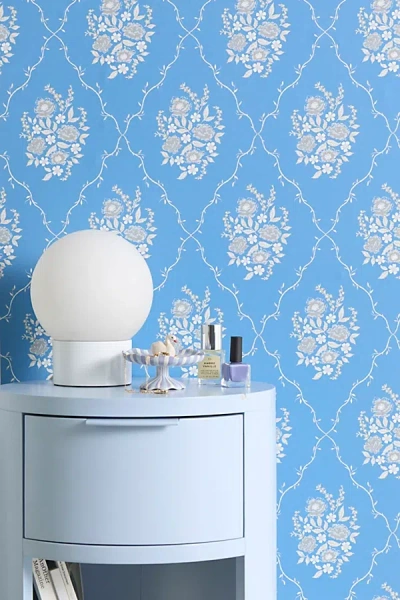 Urban Outfitters Uo Home Georgette Blue Removable Wallpaper In Assorted At  In Black