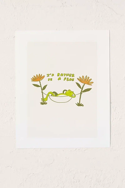 Urban Outfitters Uo Home I'd Rather Be A Frog Art Print At