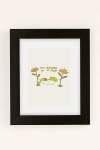 Urban Outfitters Uo Home I'd Rather Be A Frog Art Print In Black Matte Frame At