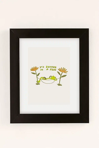 Urban Outfitters Uo Home I'd Rather Be A Frog Art Print In Modern Black At