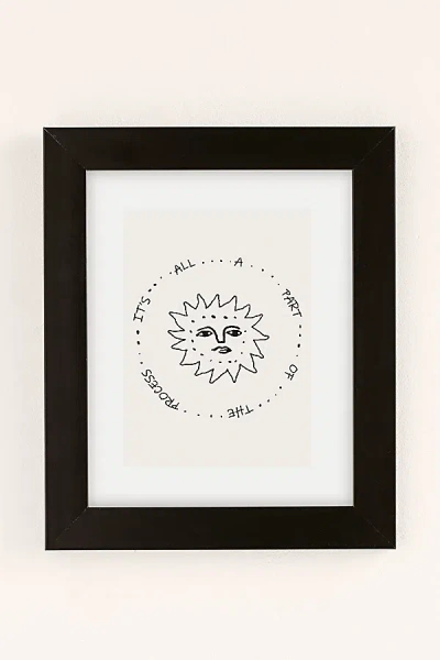 Urban Outfitters Uo Home It's All Part Of The Process Art Print In Black Matte Frame At